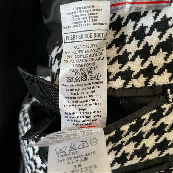 Topman Roe Skinny Fit Houndstooth Suit Jacket - Picture 10 of 16